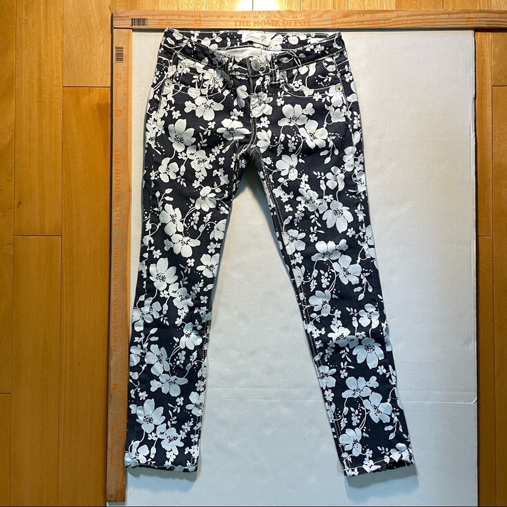 Flower Print Skinny Jeans